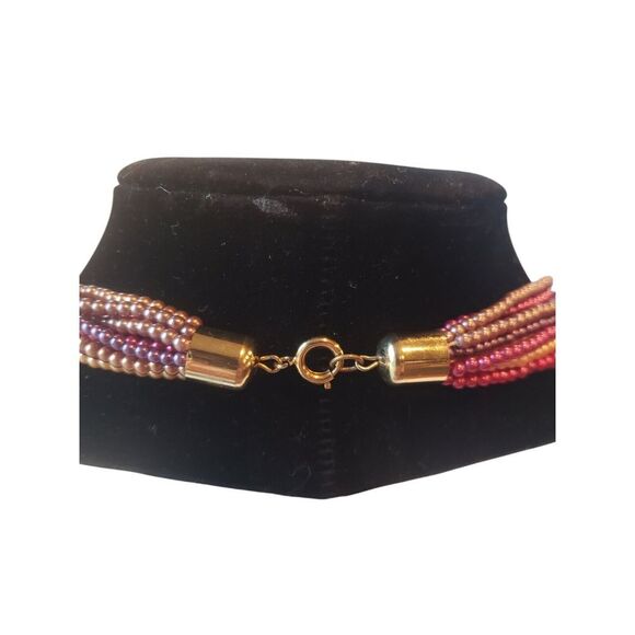 Unbranded Faux Pearl Multi-Strand Colorful Necklace Luxury Stylish Elegant - Picture 3 of 5